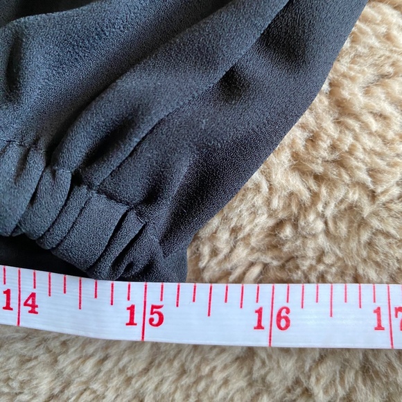 Black Long Sleeve Blouse with cutout detailing on sleeves, Size M - Picture 10 of 11